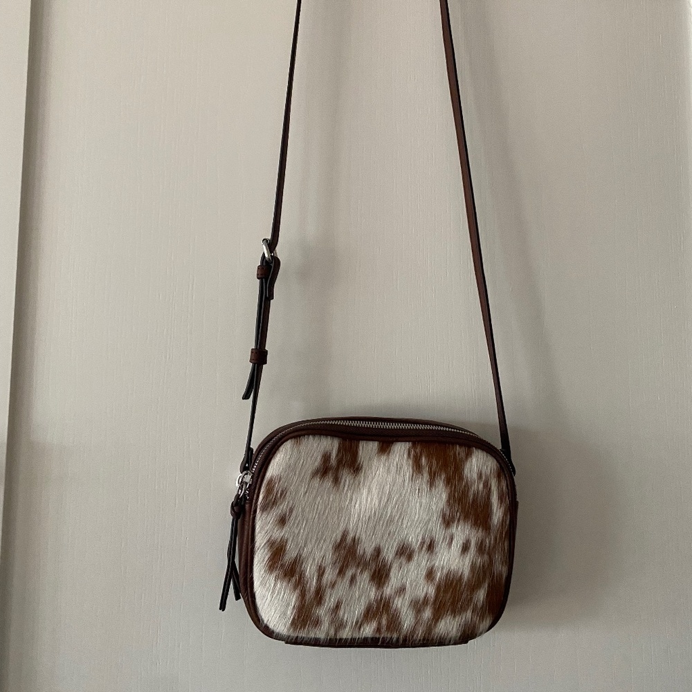 Mark & Graham cowhide/leather cross body